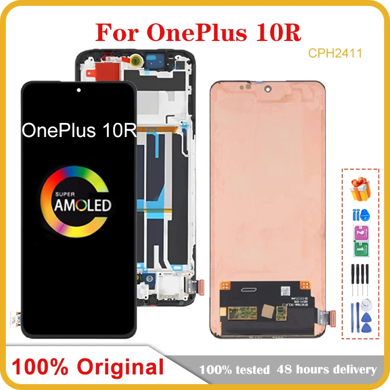 

6.7'' AMOLED For OnePlus 10R Mobile Phone LCD Screen Display assembly Touch Screen LCD Panel Replacement