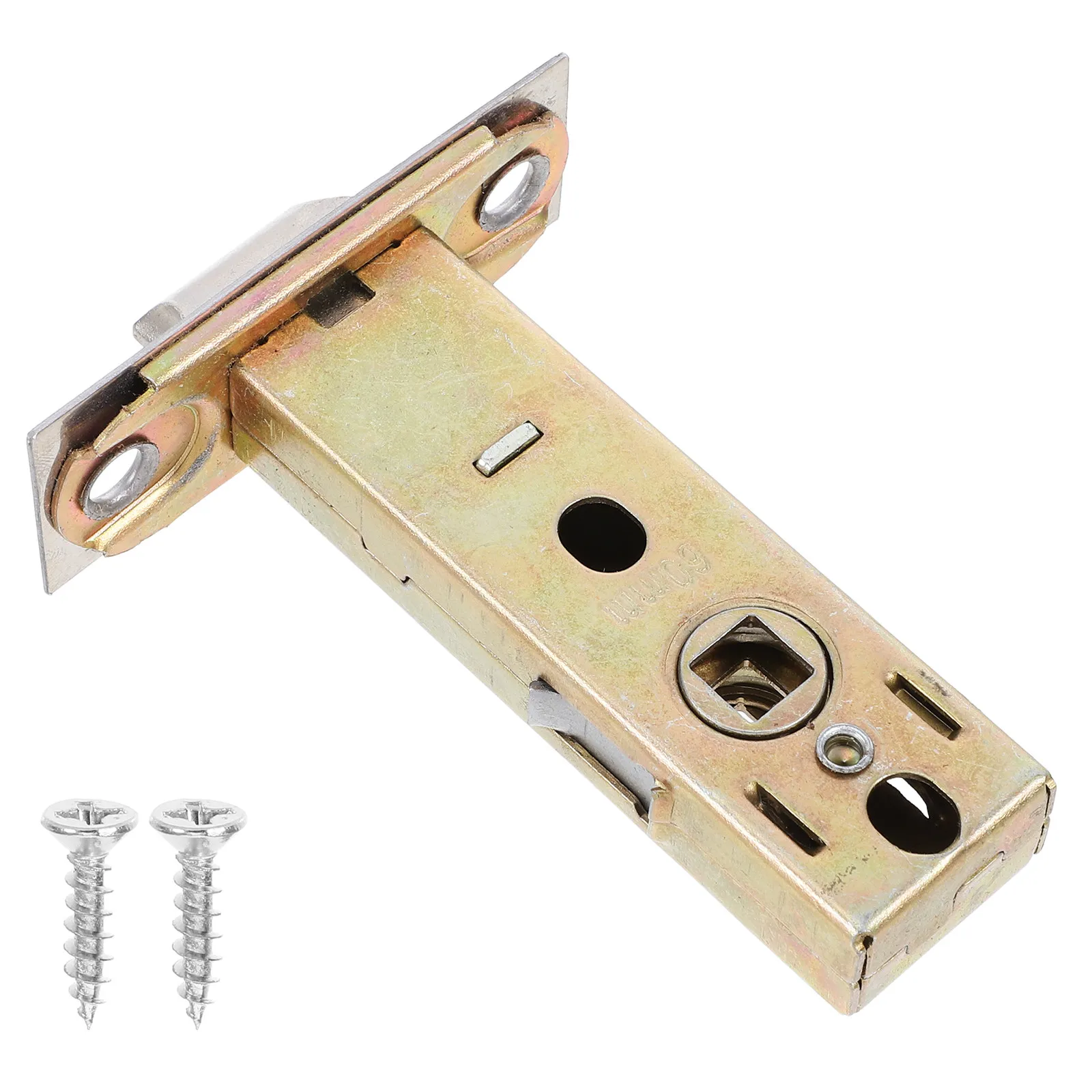 Adjustable Tubular Latch Door Lock Golden 60Mm Mortice Latch Stainless Steel Deadbolt for Sliding Barn Interior Handles Hardware