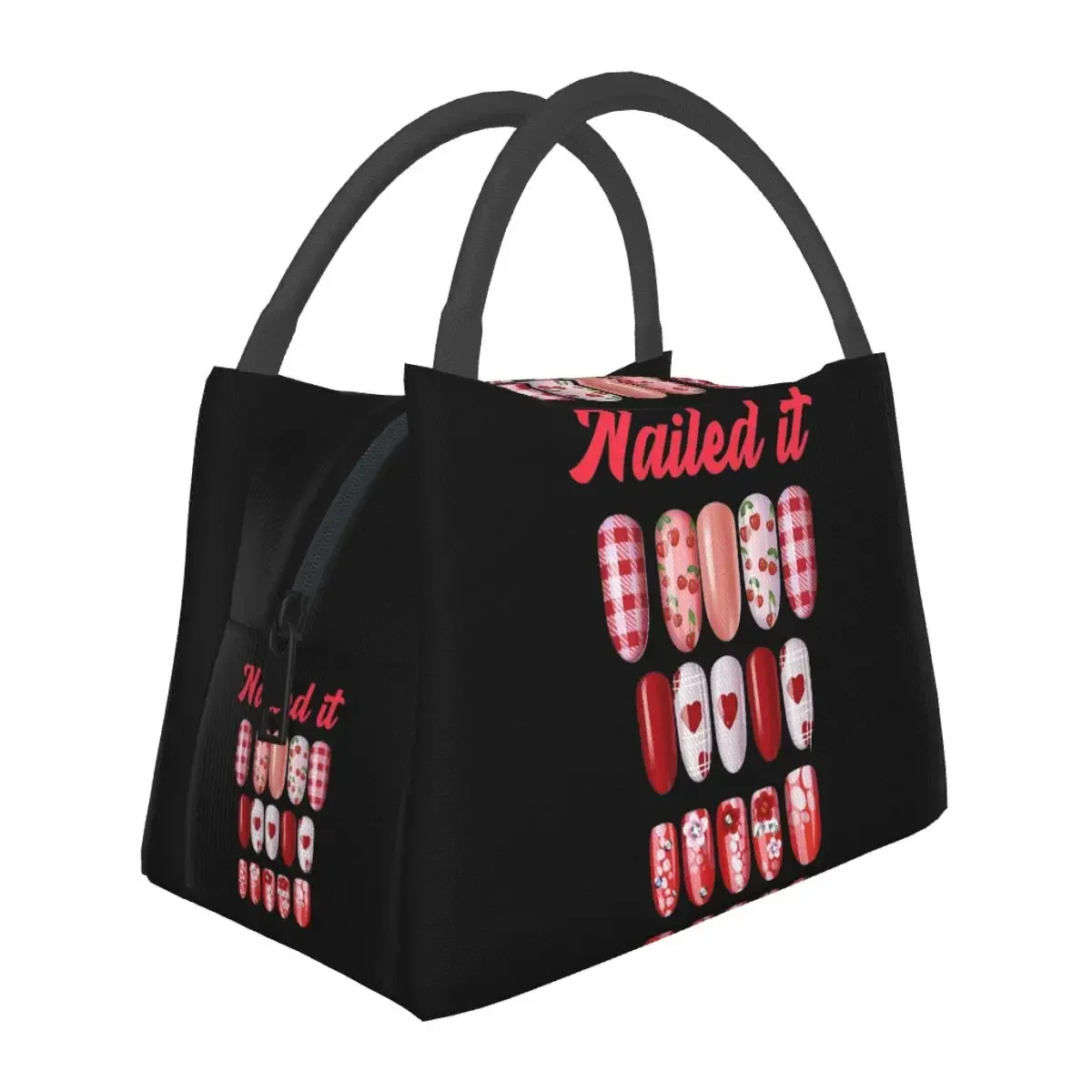 

Manicurist Nail Tech Artist Lunch Bag Portable Insulated Canvas Cooler Nails Technicians Art Thermal Picnic Lunch Box for Woman