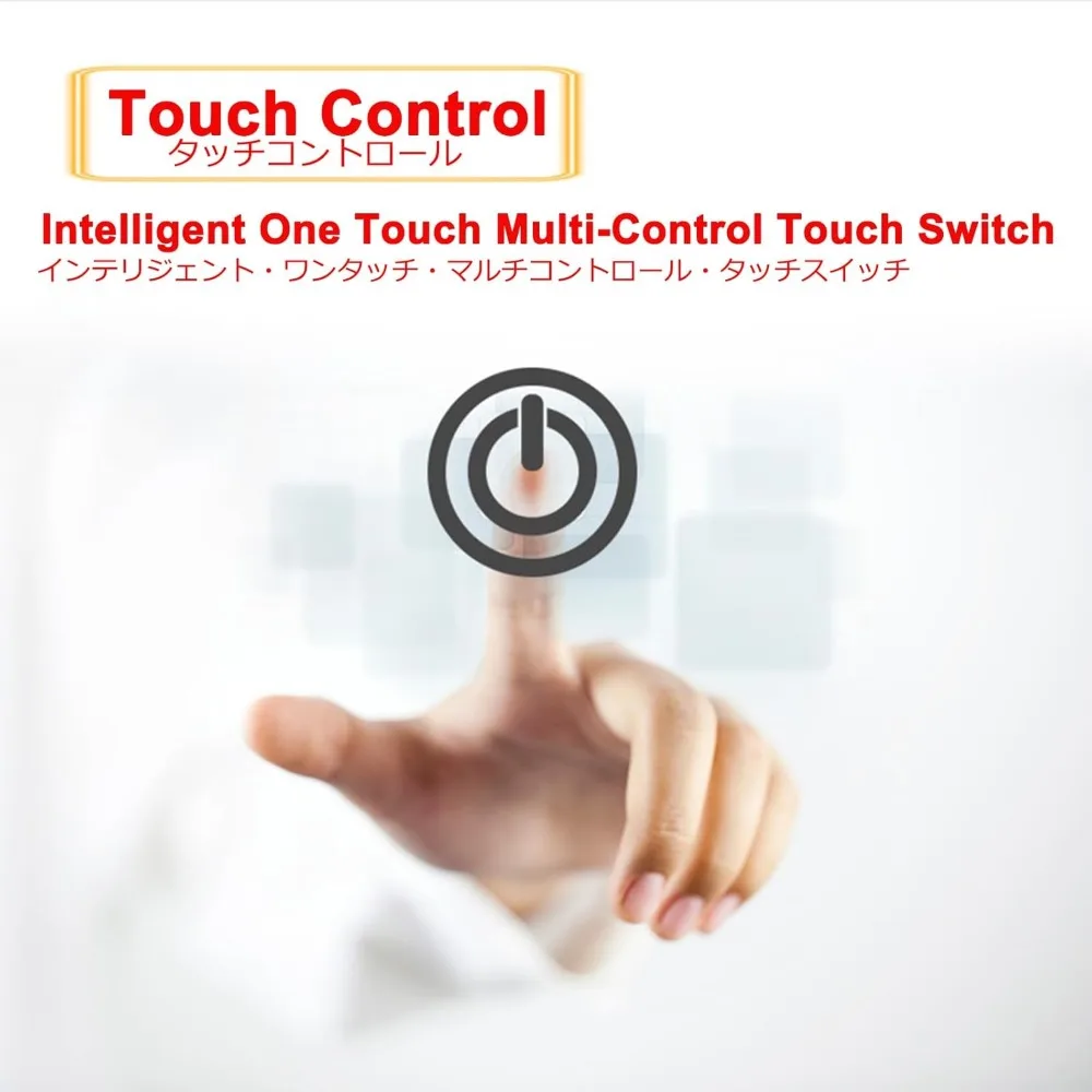 Espelho de banheiro LED semicírculo montado na parede com design de vaidade sem moldura e tecnologia Smart Touch, com luz de três cores