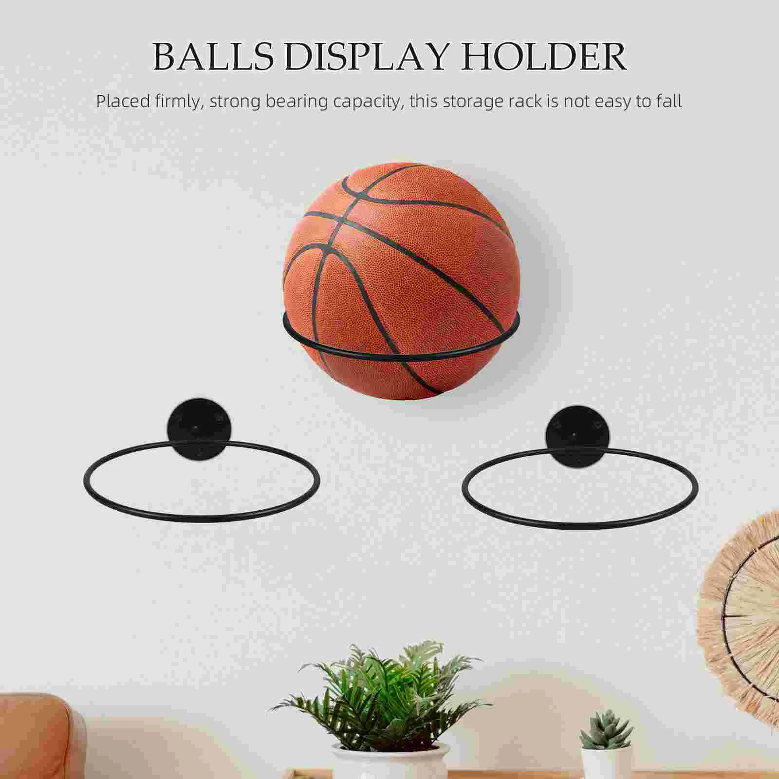 3 Pcs Ball Storage Rack Balls Display Holder Home Football Soccer Wall Mount Supporting Basketball Holders Locker Decor