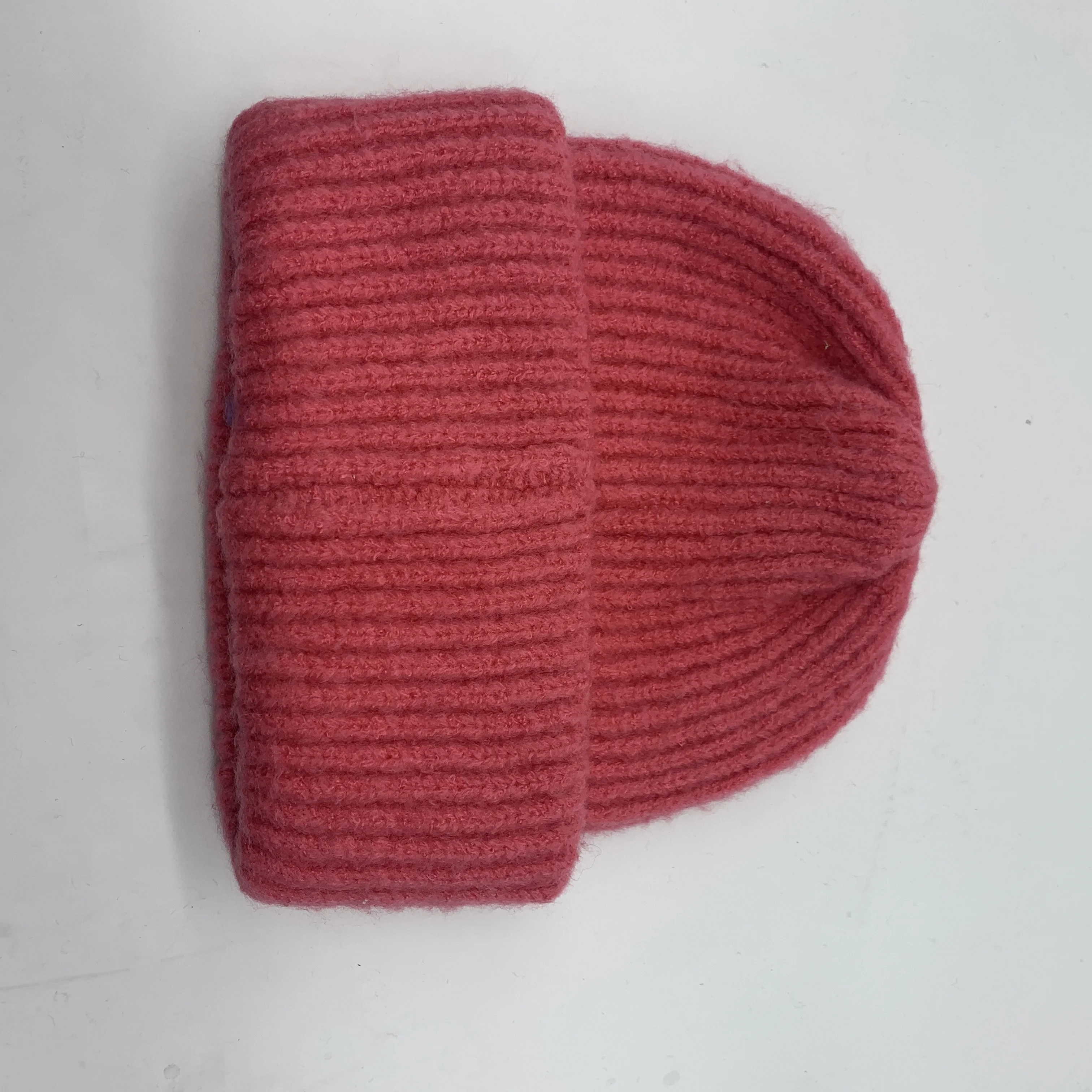 Watermelon Red Knitted Warm Hat New Lady's Cap In Autumn And Winter