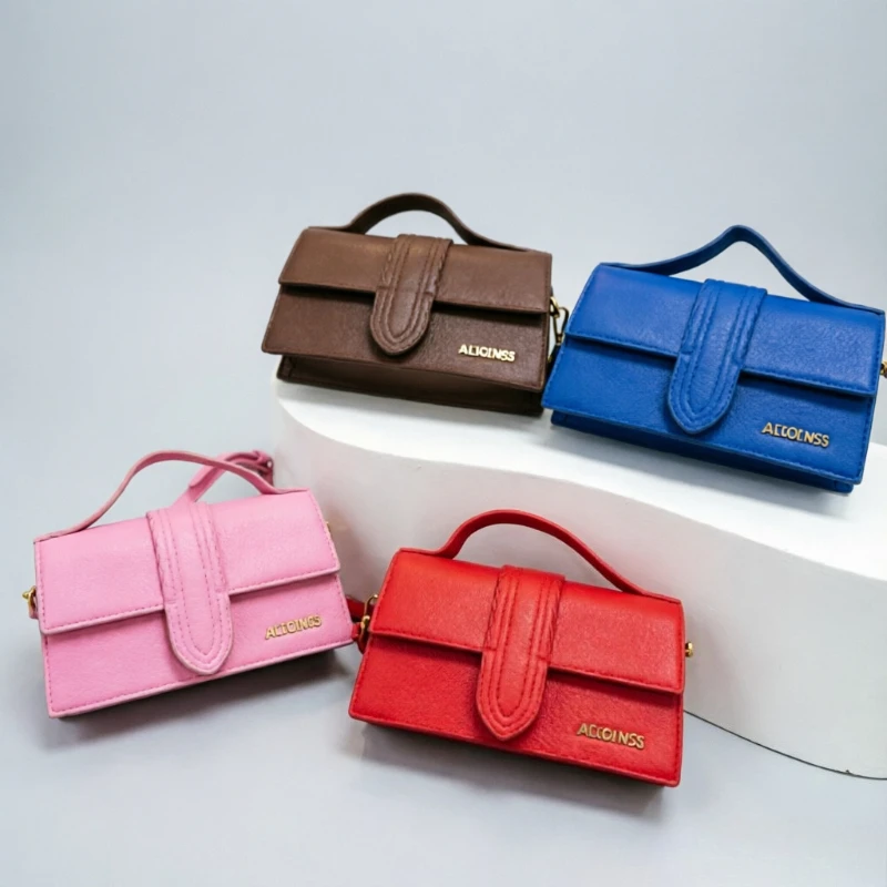 Luxury Leather Shoulder Bag For Women, Classic Elegant Crossbody Handbag, Designer Ladies Tote Bag With Gold Hardware