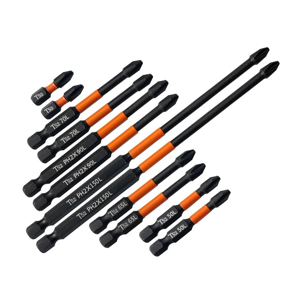 

12pcs PH2 Screwdrivers Bit Magnetic Cross Head 25-150mm 1/4'' Hex Shank For Hand Drill Electric Driver Hand Tools