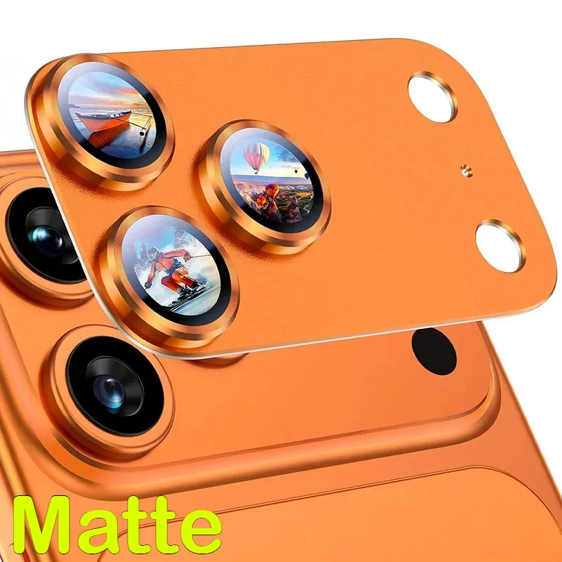 Matte Aluminium Alloy Camera Lens Protector for Apple IPhone 17 Pro Max AR Tempered Glass Metal Camera Screen Cover ScratchProof