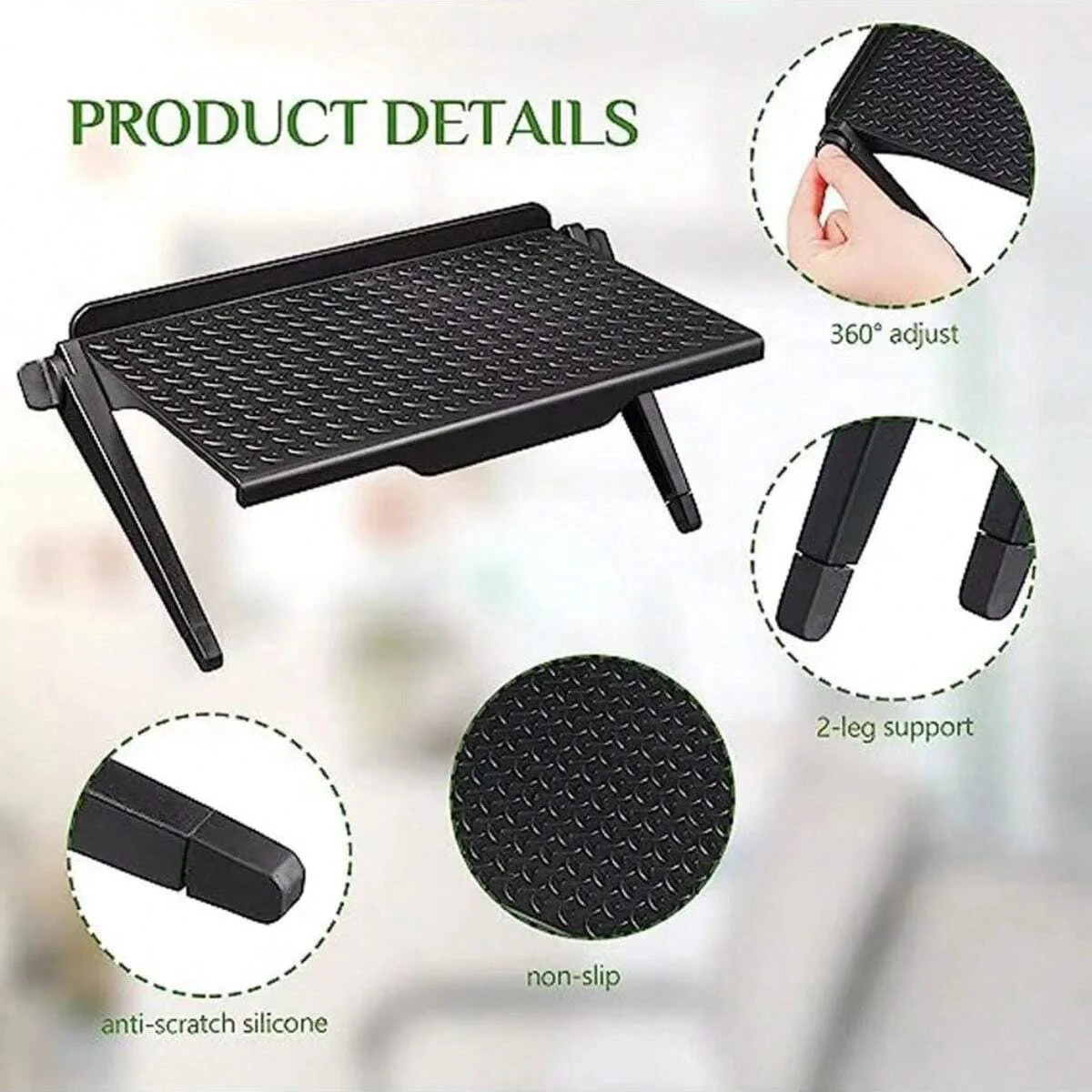 Adjustable TV Screen Top Shelf Home Office Organizer Computer Monitor Desktop Stand Display Rack Router Storage Holder - view 2