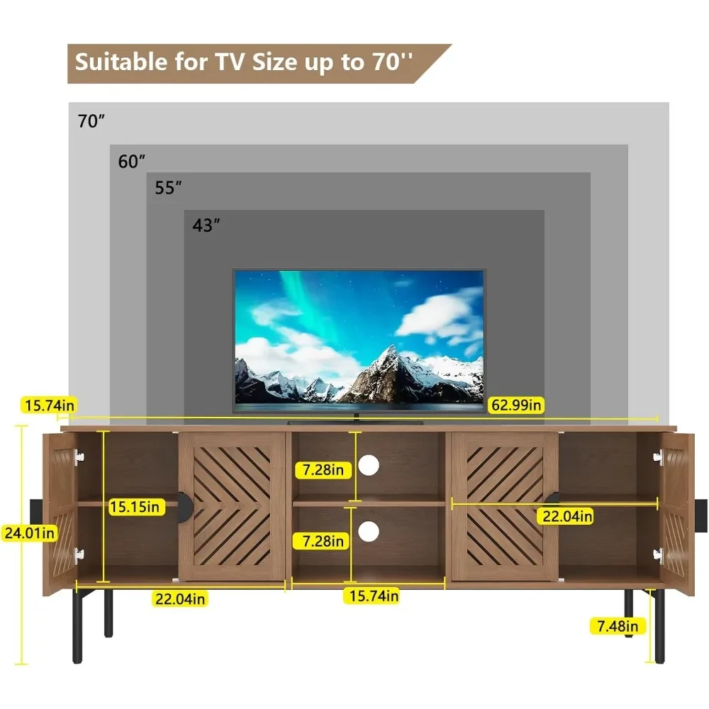 Contemporary TV Stands for Living Spaces, Extended Entertainment Centers with Storage