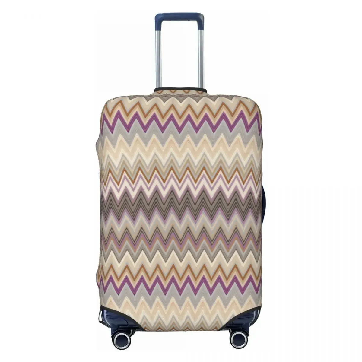 

Custom Modern Zig Zag Geometric Art Luggage Cover Protector Cute Bohemian Travel Suitcase Covers for 18-32 Inch