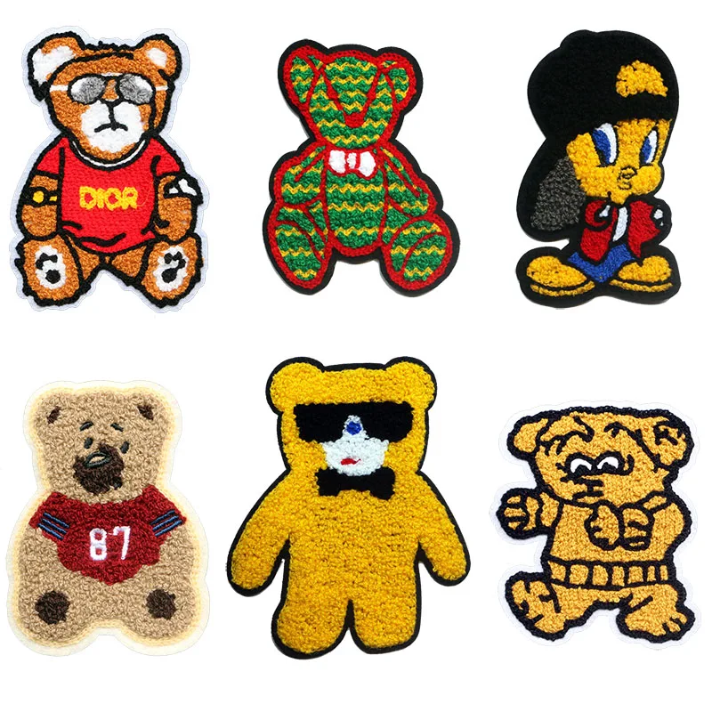 Cute Cartoon Sewing Towel Animal Bear Duck Patch DIY Damaged Decoration Children\'s Clothing T-shirt Down Coat