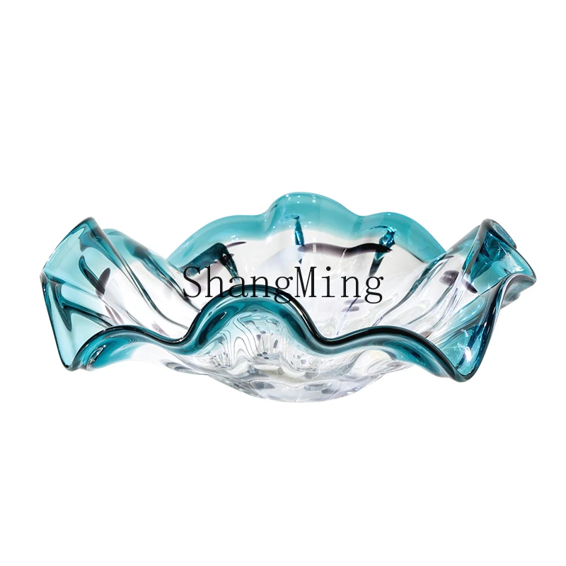 

CL light luxury high-end glass fruit plate high-end exquisite high-value glazed fruit plate living room home fruit plate gifts