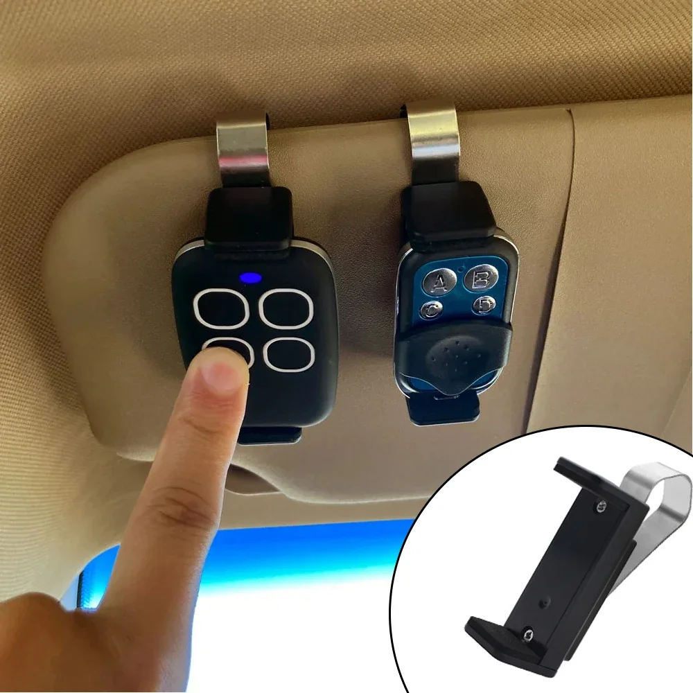 Soporte de Clip para parasol de coche, control remoto de puerta de 45-67mm para Control de puerta de garaje, llavero de coche, abridor de barrera, instalación rápida, 1 ud.