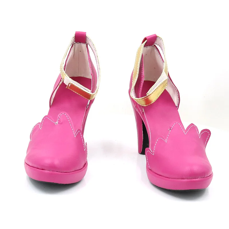 Maho Girls Precure Asahina Mirai Cure Miracle Cosplay Shoes Boots Anime Halloween Party Pink High Heel Shoes Custom Made