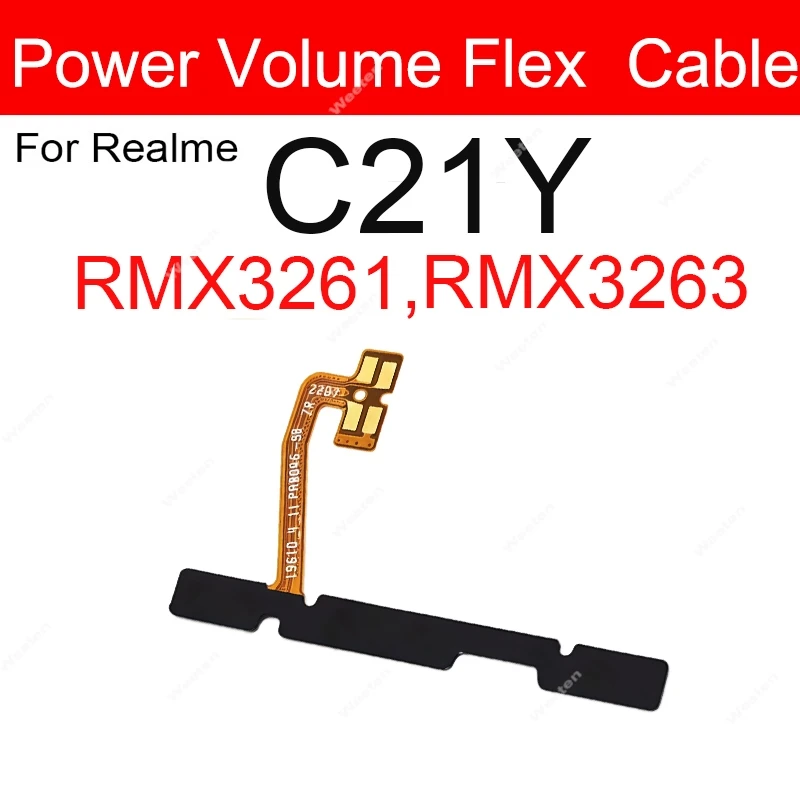 Power Volume Flex Cable For Realme C20 C21 C21Y C25 C25Y 25S C30 C31 C33 C35 C55 Side Key Power Volume On Off Side Button Flex