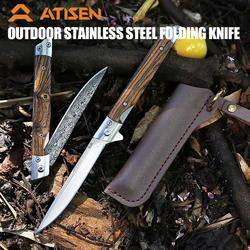 Stainless Steel Folding Knife Fillet Knife fishing boat fishing accessories with PP Handle Easy To Carry Camping Meat Cutting