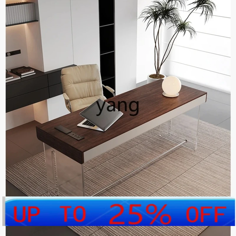 

lmm Simple Style High-End Desk Study Home Small Apartment Acrylic Suspended Computer Desk