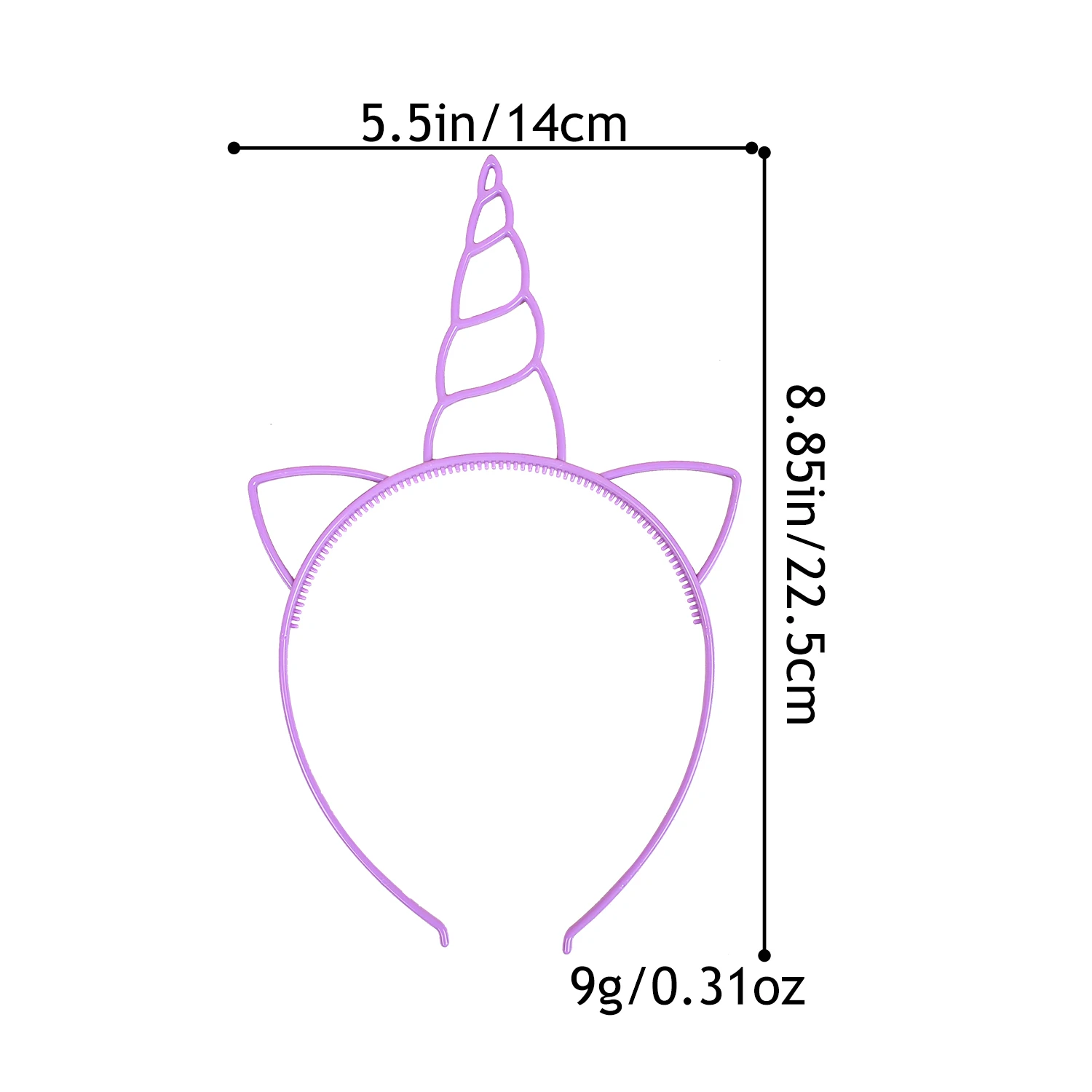 أربطة رأس بلاستيكية يونيكورن للحفلات ، لون الحلوى ، أربطة شعر للفتيات ، ديكورات عائلية ، إكسسوارات شعر ، 6 * ، 12 * #6