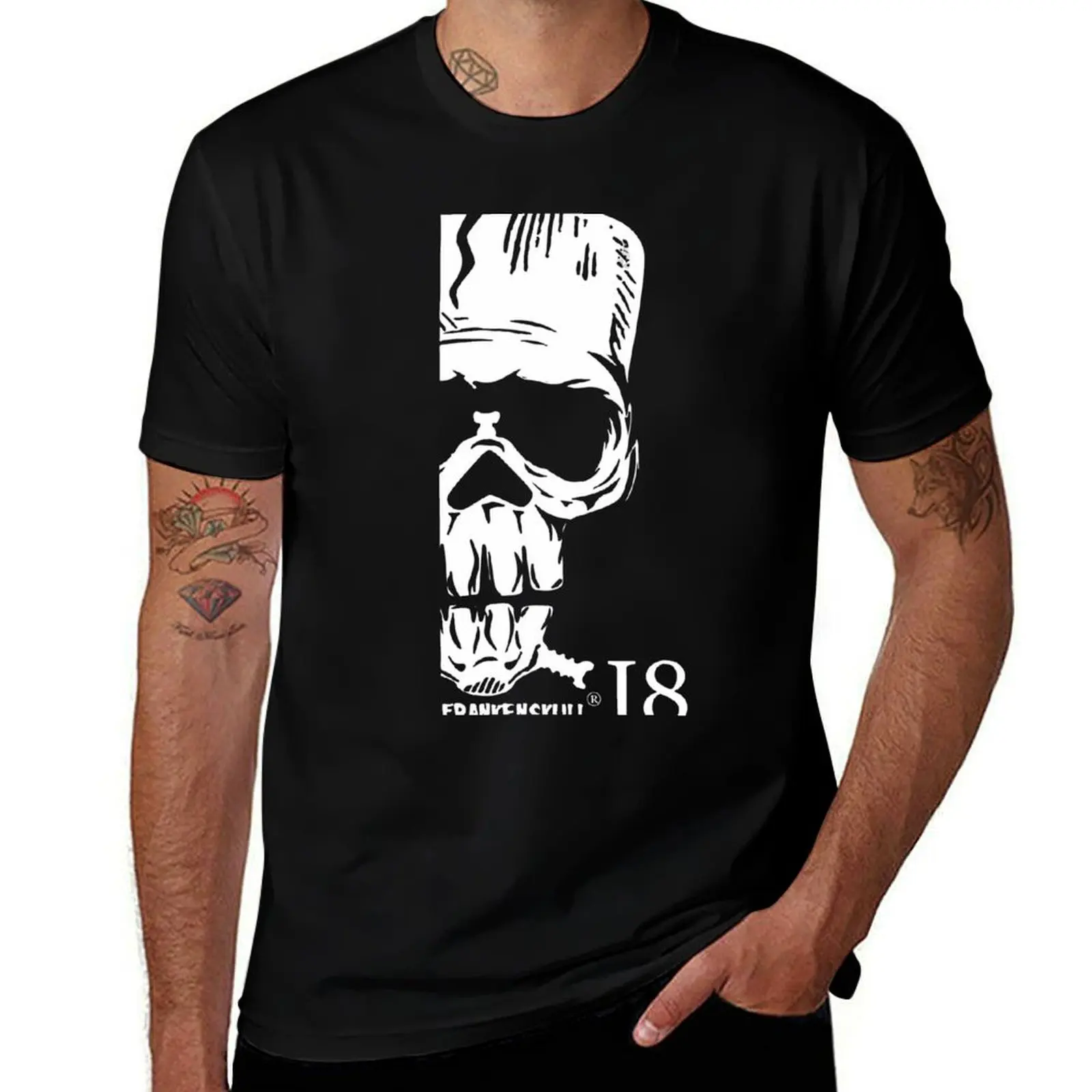 Frankenskull - I Hate T-Shirt Urban Casual Loose Fit Tee T-Shirt