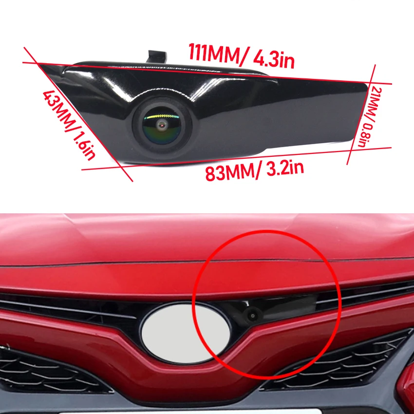 AHD 1080P HD CCD Car Front View Parking Night Vision Positive Waterproof Logo Camera For Toyota Camry XV70 2017 2018 2019 2020