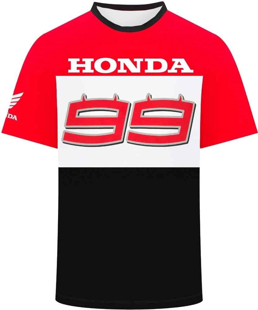 

Мужская футболка Honda для гонок на мотоциклах, дышащая, быстросохнущая, с короткими рукавами, удобная спортивная одежда для велоспорта