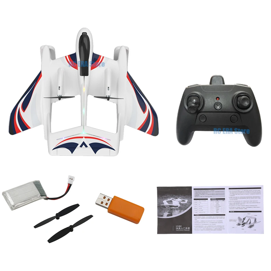 Amphibious Waterproof Gyro Stabilized EPP Foam Fixed-Wing Glider Aircraft RC Plane with LED Lights 2.4G Radio Control Airplane