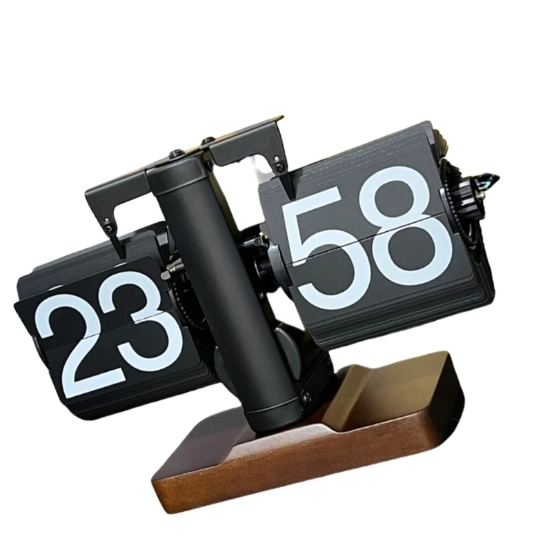 Orologio digitale vintage per girare le pagine, meccanico a batteria, per decorazioni domestiche 203C