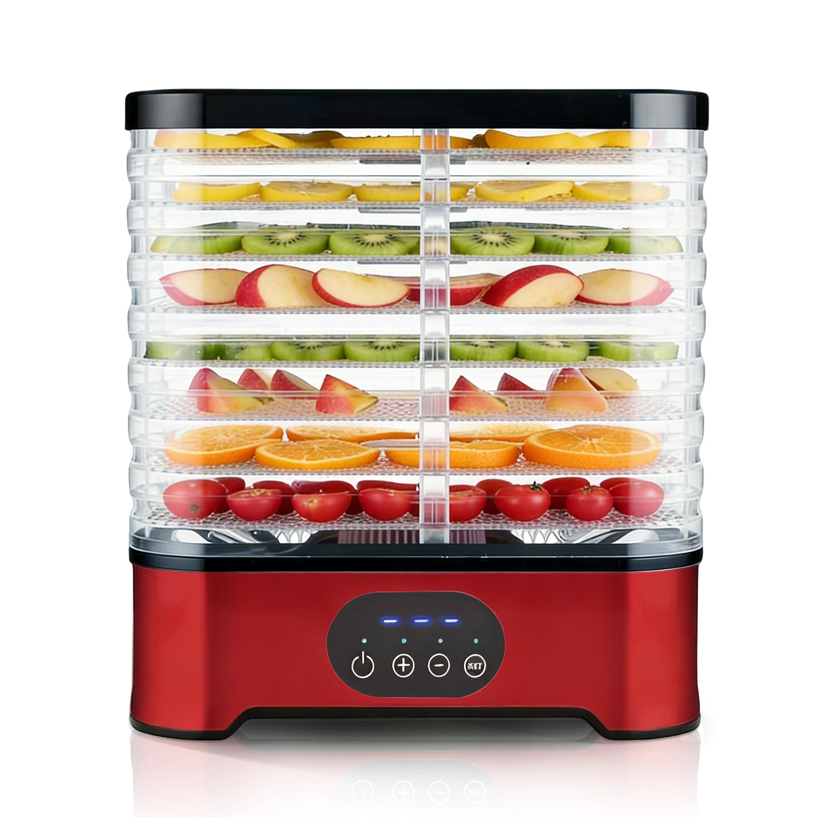 Deshidratador de Alimentos de 8 Niveles con Temporizador de 72H y Control Digital de Temperatura 360 °   Flujo de Aire para Frutas, Verduras, Carne Seca, Golosinas para Mascotas, Hierbas
