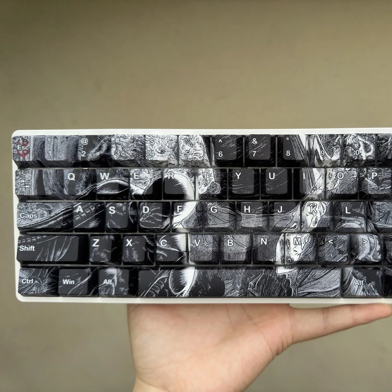 Creative Mechanical Keyboard Keycaps 75 Keys Pbt Materialthermally Thermal Sublimation Process Tablets Laptops Keyboards Keycaps