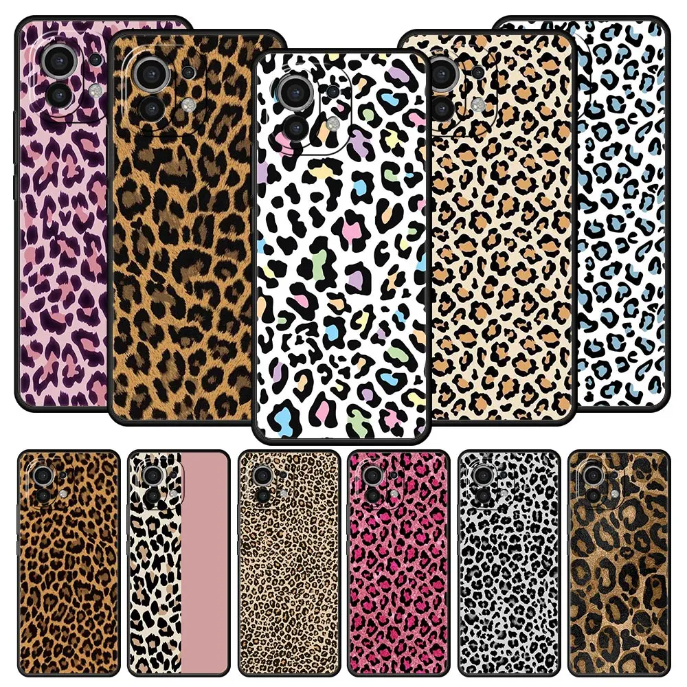 Leopard Cheetah print Phone Case For Xiaomi 14 13T 12T Pro 12 13 11 Ultra Mi Note 10 Lite 10T 5G 11X Pro 11T 11i 9T Soft Cover