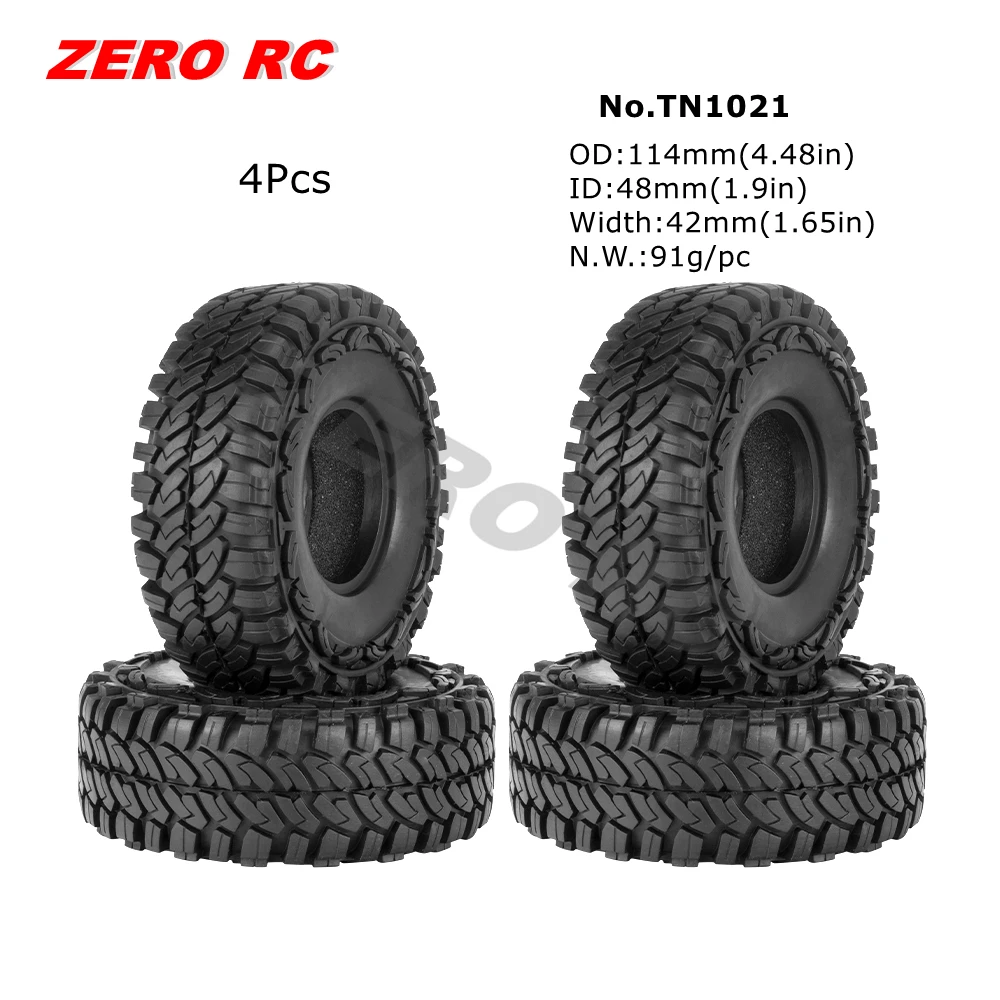 KEEDA - Roues Et Jantes Alliage 108mm 1.9 Pour RC Crawler, Compatibles SCX10, TRX4, RC4WD, D90, TF2
