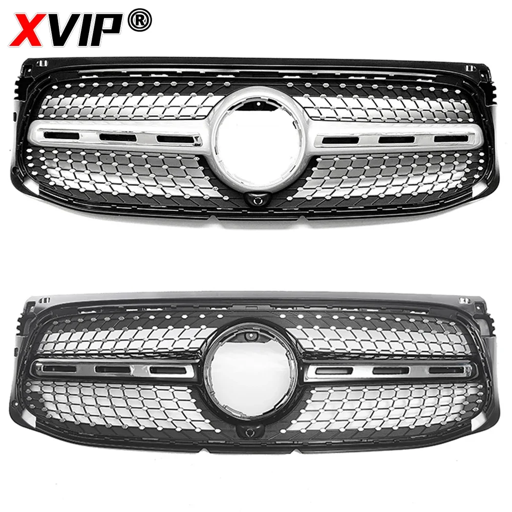 XVIP Chrome Black Diamonds Style Racing Grille For Mercedes Benz GLB-Class X247 GLB250 GLB200 2020-2023 GTR Style Bumper Grilles