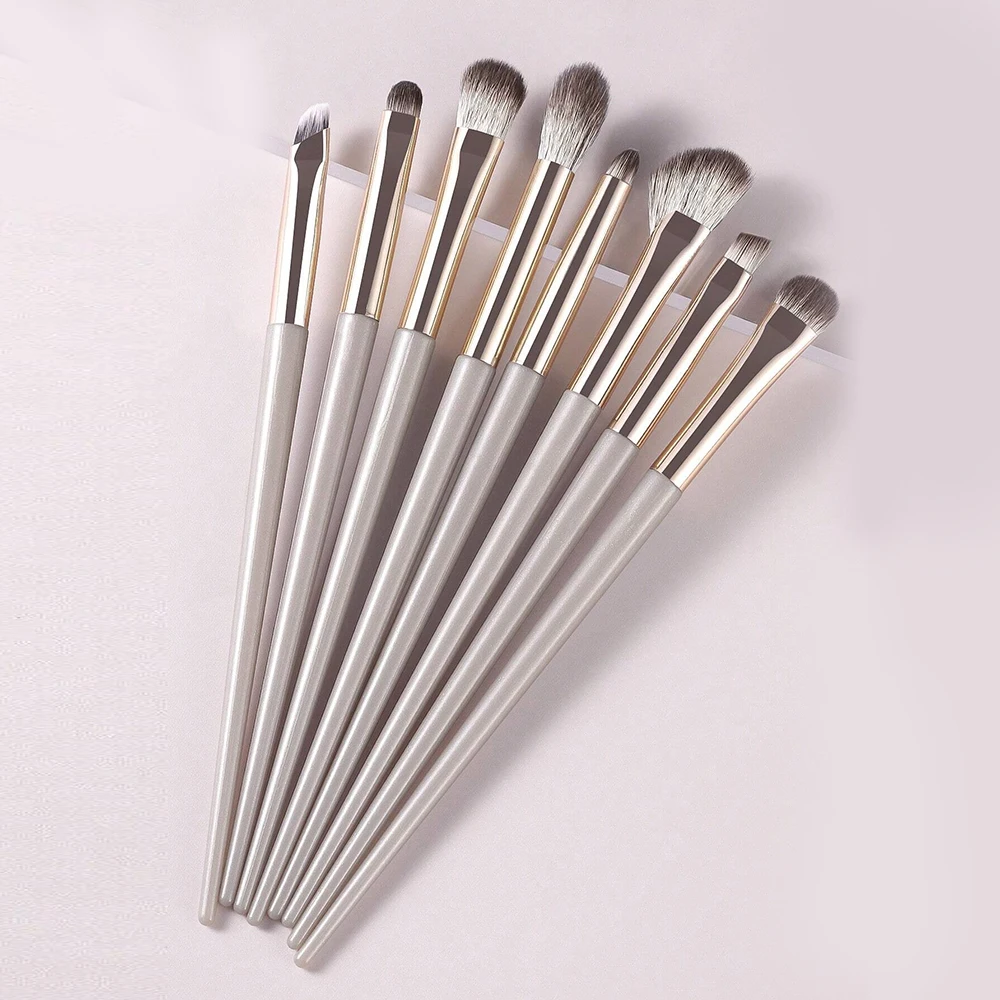 8 個アイメイクブラシセットアイシャドウブラシ眉毛輪郭アイライナーブラシ女性ブレンドディテールメイクアップツール