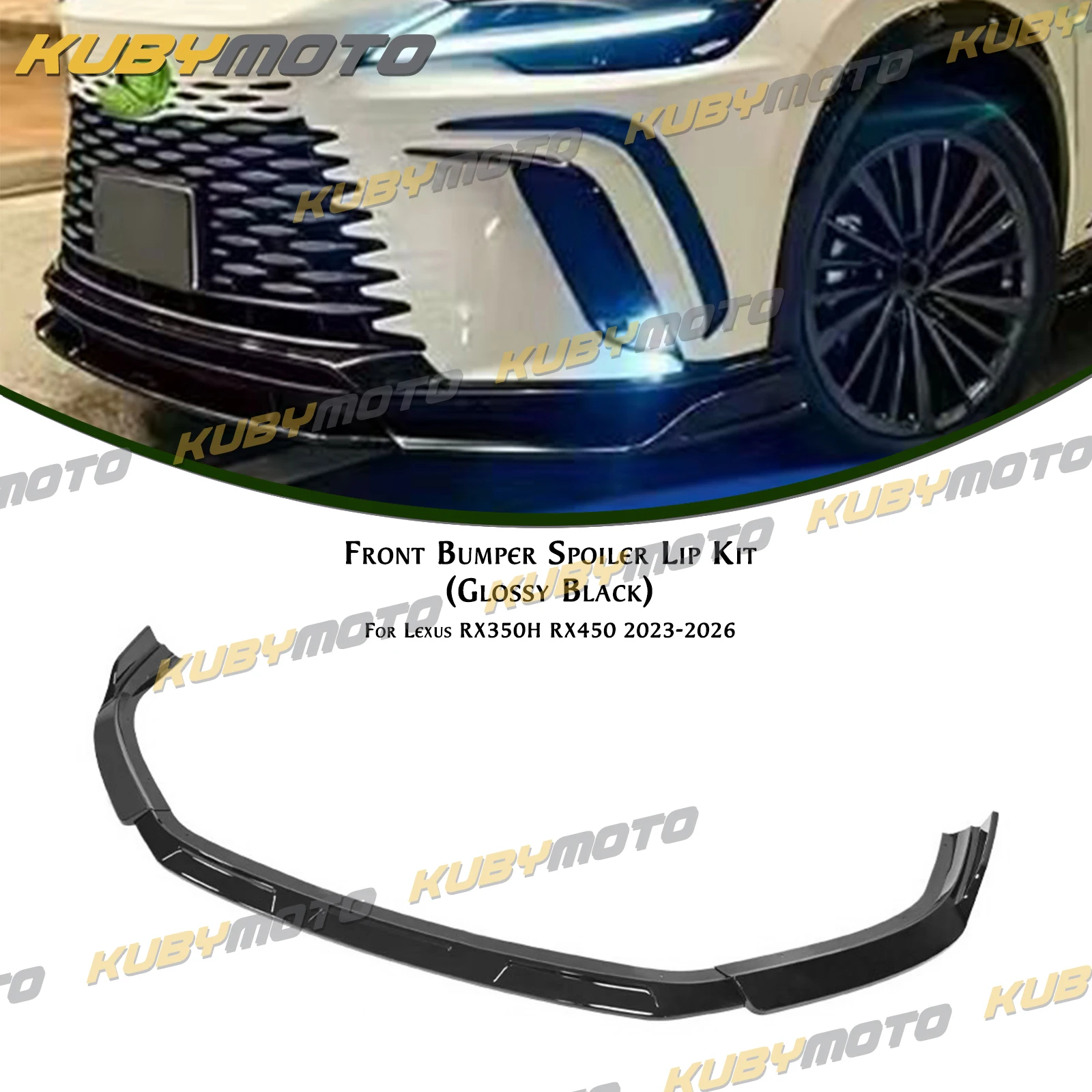 Lower Splitter Chin Front Bumper Spoiler Lip For Lexus RX350H RX450 2023-2026