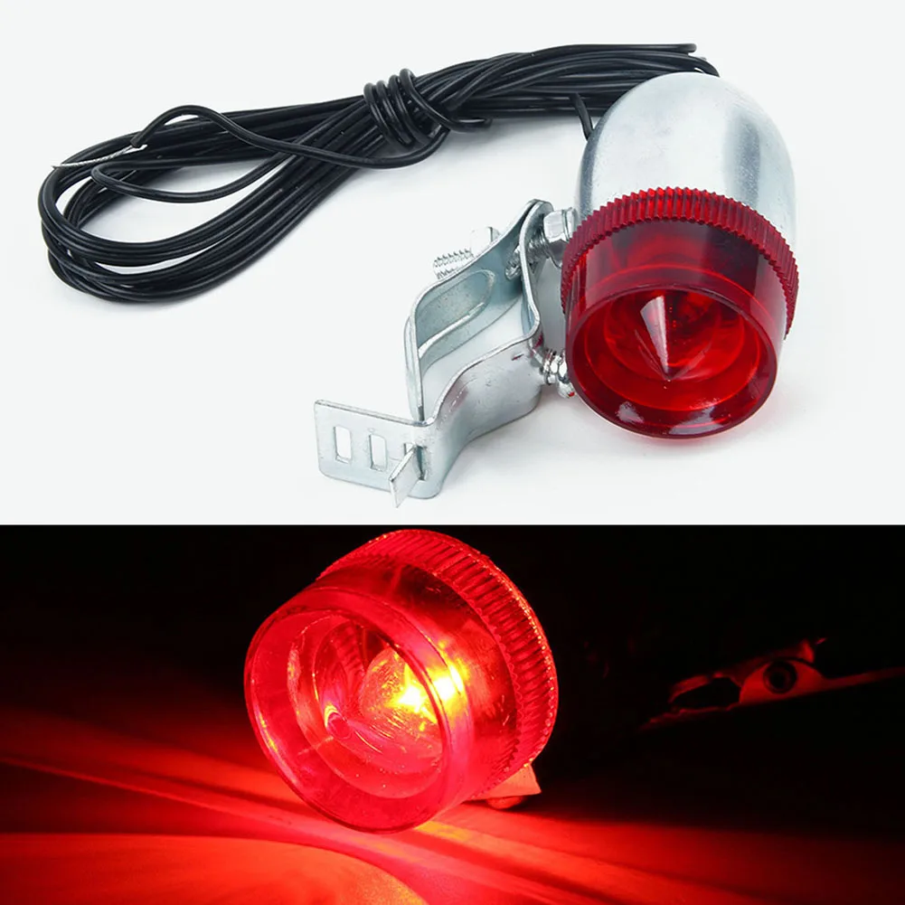 Lamp Bike Taillight Light Parts Retro 12V 6W Classic Indicator Night Rear Safety Spiral shape Cable clip.Bracket