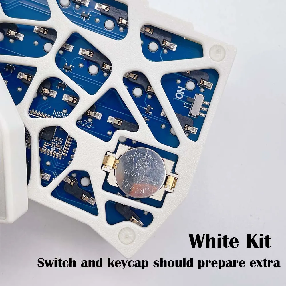 CORNE V4 2.4G Draadloos MX Mechanisch Toetsenbord Hot-swappable Split Ergonomisch 46-toetsen Layout Ondersteuning VIAL Software Key Mapping