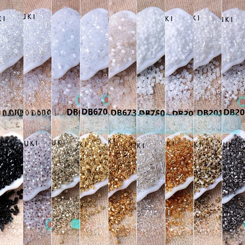 مقاومة البالية ميوكي العتيقة الخرز الذهب الفضة الأبيض سلسلة شفافة اليدوية DIY سلسلة فضفاض الخرز اليابانية المنشأ الزجاج