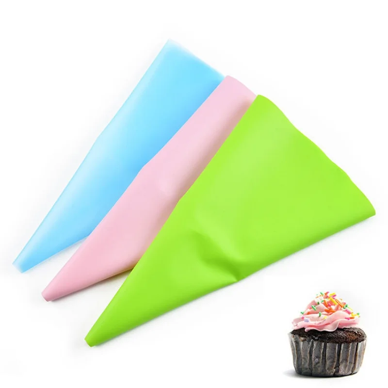 

Cake Cream Squeeze bag Baking Silk Flower deck diy Tool Reusable Silicone Icing Piping Cream Pastry Silk Flower Kitchen supplies