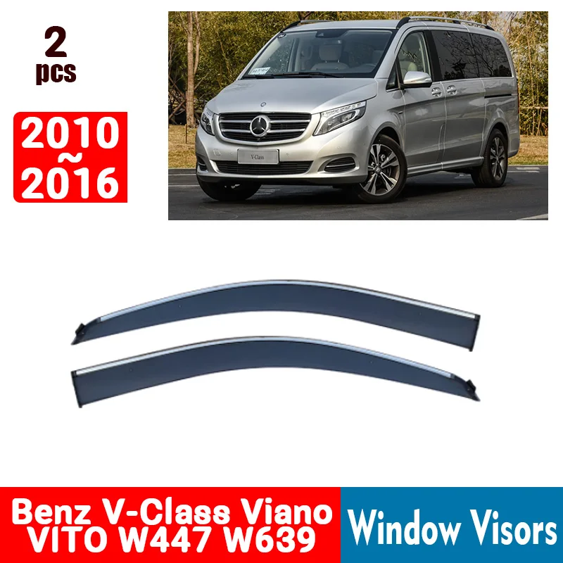 

Для Benz V-Class Viano VITO W447 W639 2010-2022, оконные козырьки, защита от дождя, дождевик, дефлектор, защита от тента, защита от вентиляции