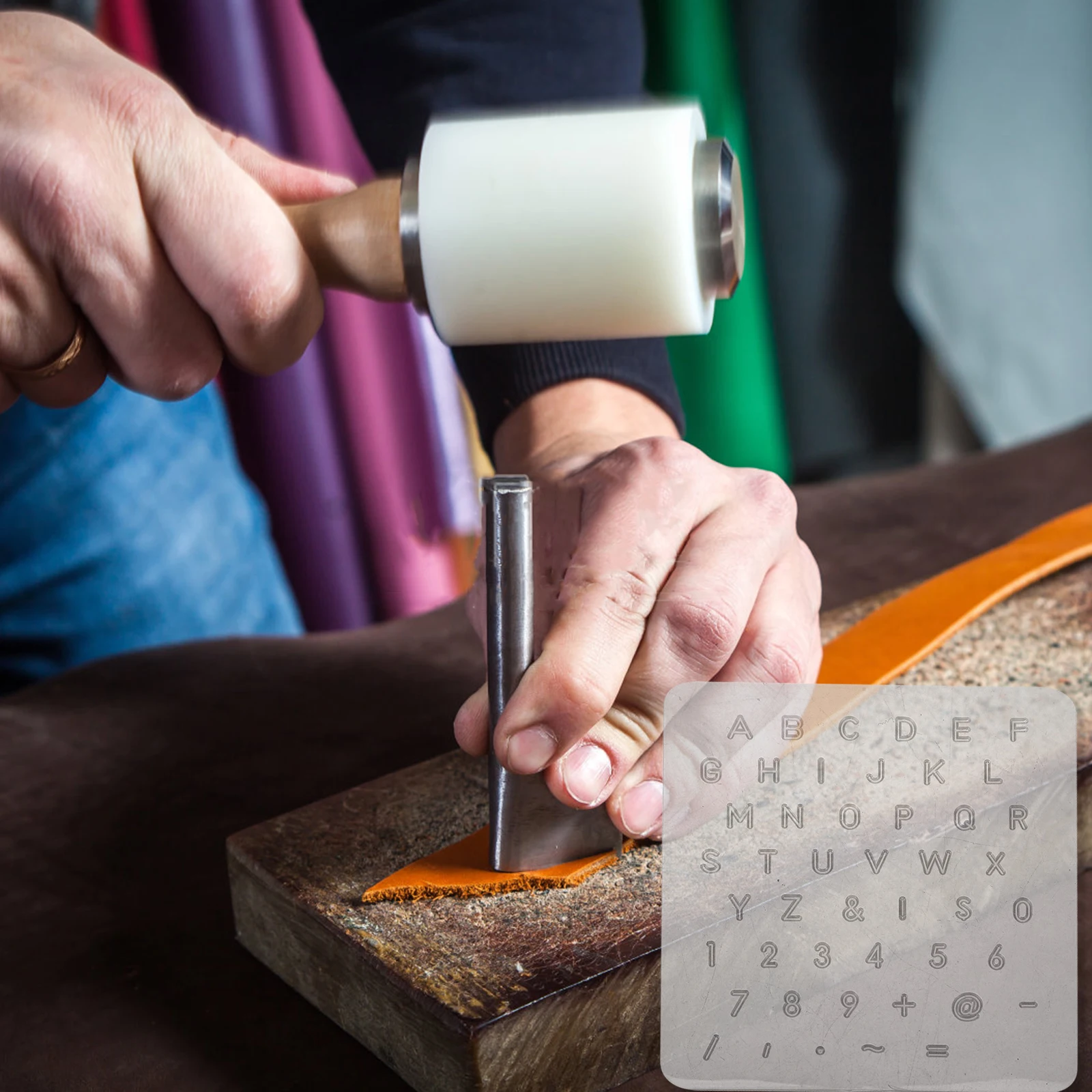 

Alphabet Stamper Plastic Wood Craft Tool DIY Punching Equipment Letter Number Stamping H made Straps Belts Maker