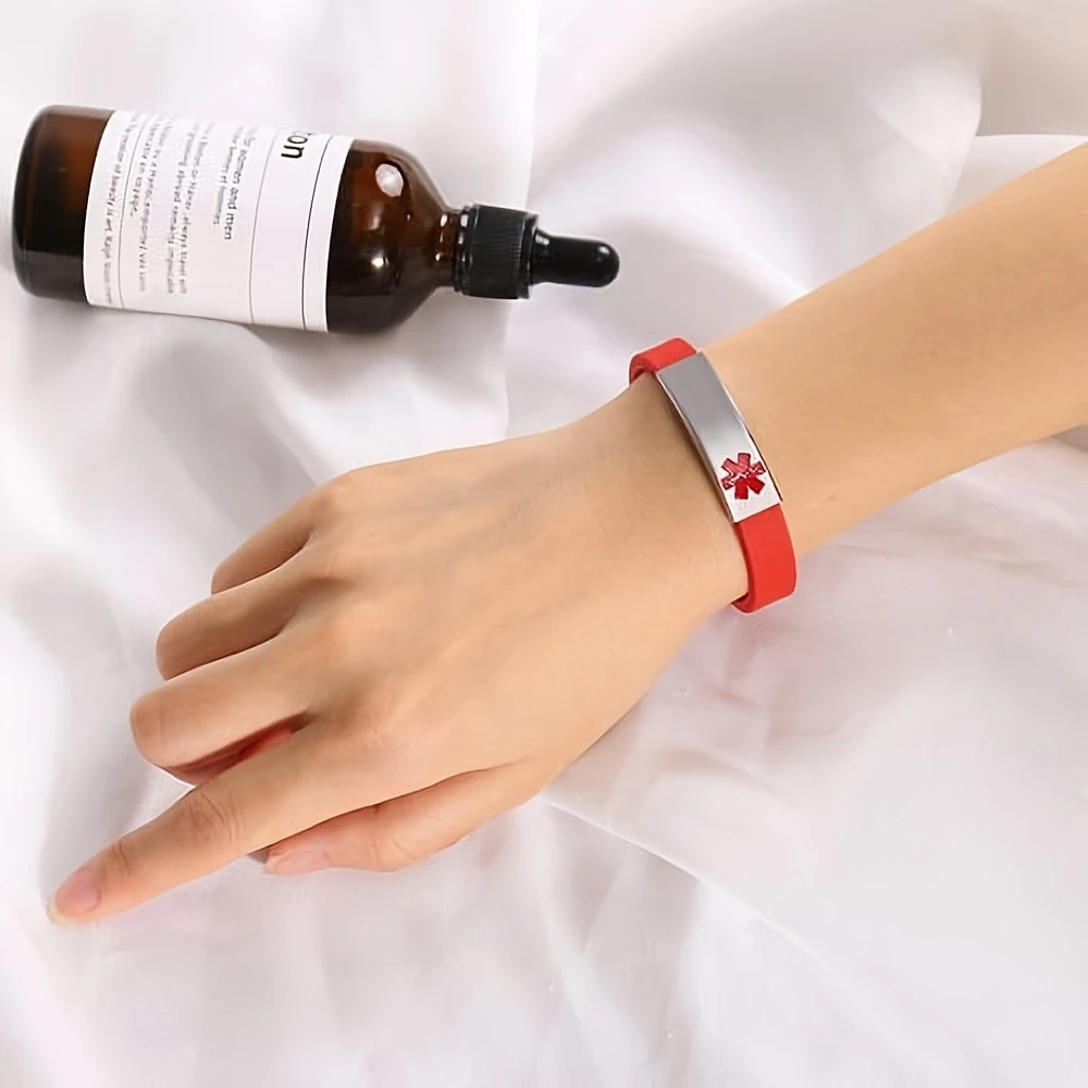 Customized SOS Warning Silicone Bracelet, Practical Gift
