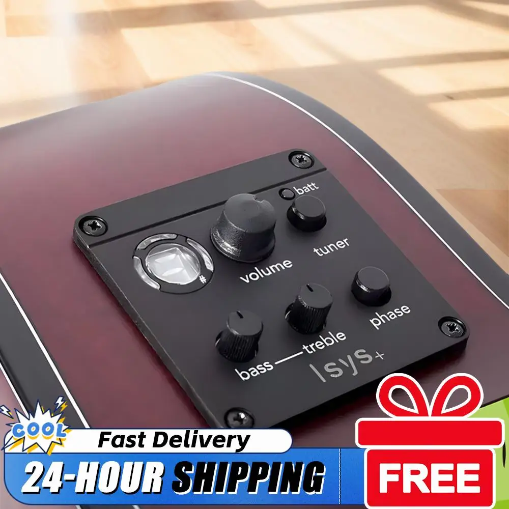 Acoustic Guitar Pickup Onboard Preamp System Classic Acoustic Guitar EQ Tuner Piezo Pickup Onboard Preamps for Fishman ISYS+