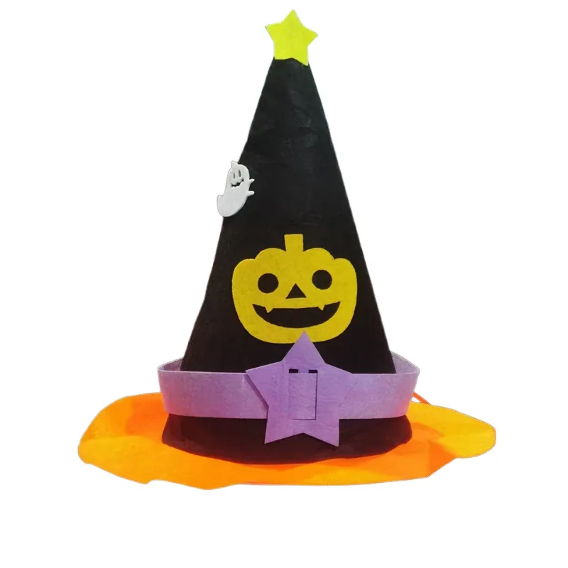 ハロウィン帽子子供用小道具パフォーマンス衣装大人の魔女カボチャ魔女帽子魔女の装飾
