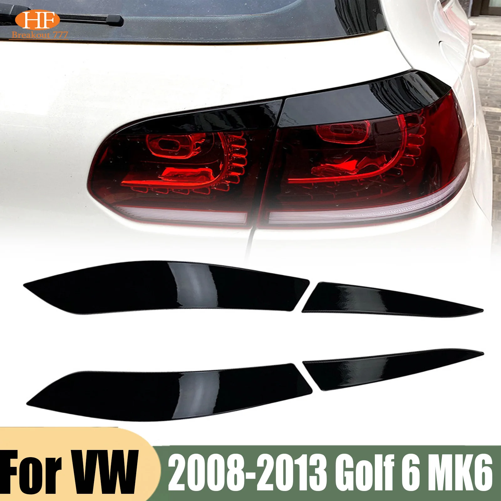 ABS Car Headlight Eyebrows Headlamp Eyelid Cover Trim For VW Golf 6 Accessories MK6  2008-2013