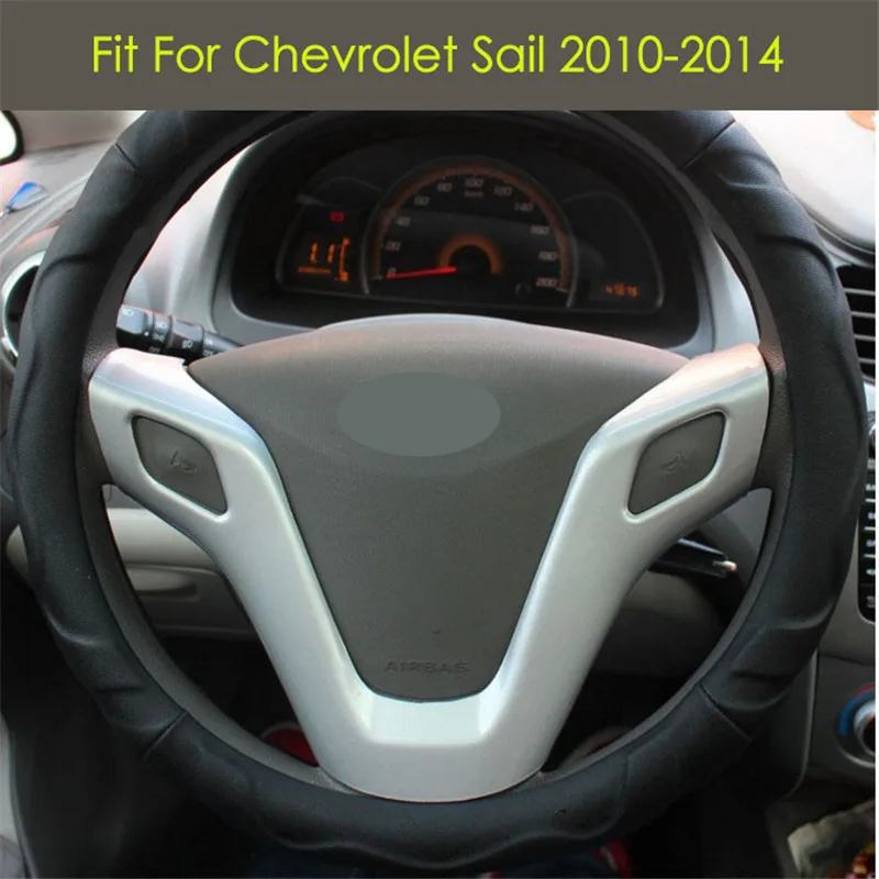 For Chevrolet Sail 2010-2018 Car Styling Accessories Steering Wheel Trim Decorative Cover Sticker ABS Plastic Interior Moulding