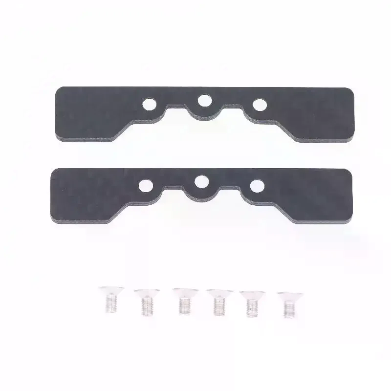 Para Tamiya TT02 TT-02 1/10 RC coche de fibra de carbono Kit de placa de tapón de brazo inferior piezas de mejora de coche de juguete Rc