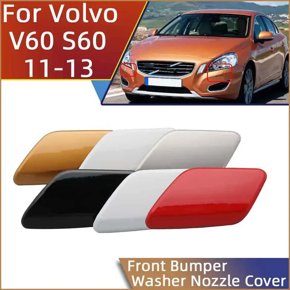 Auto Front Bumper Headlamp Washer Spray Nozzle Cover Lid For Volvo V60 S60 2011 2012 2013 39802699 39802681 Left Right Side Trim