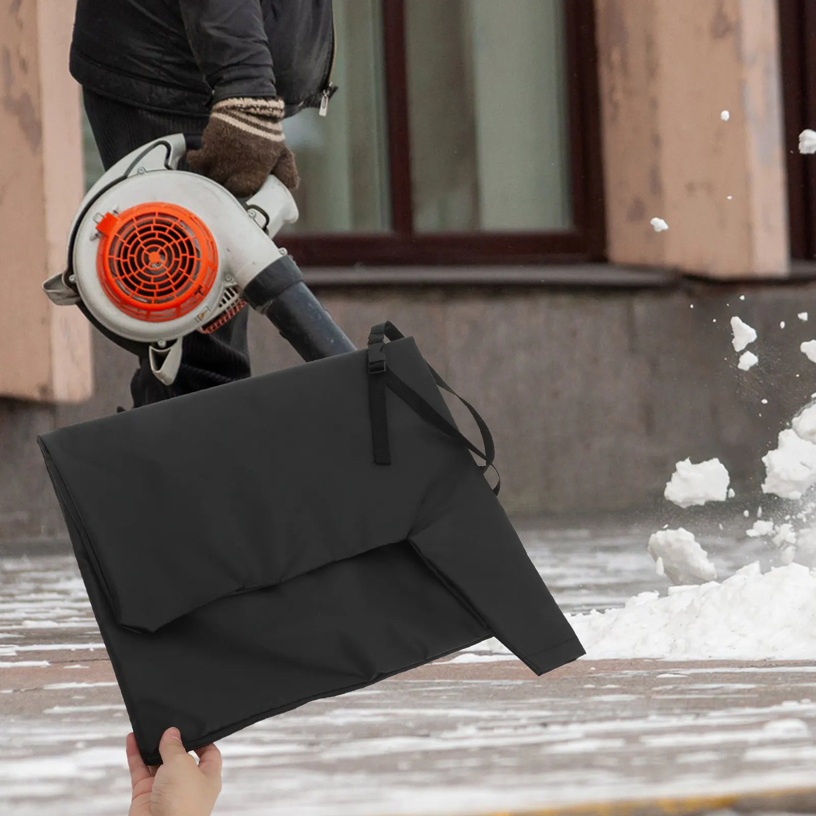 2pcs Leaf Bag Large Capacity Leaf Collector Bag Reusable Black Outdoor Storage Vacuum Accessories Collection Tool