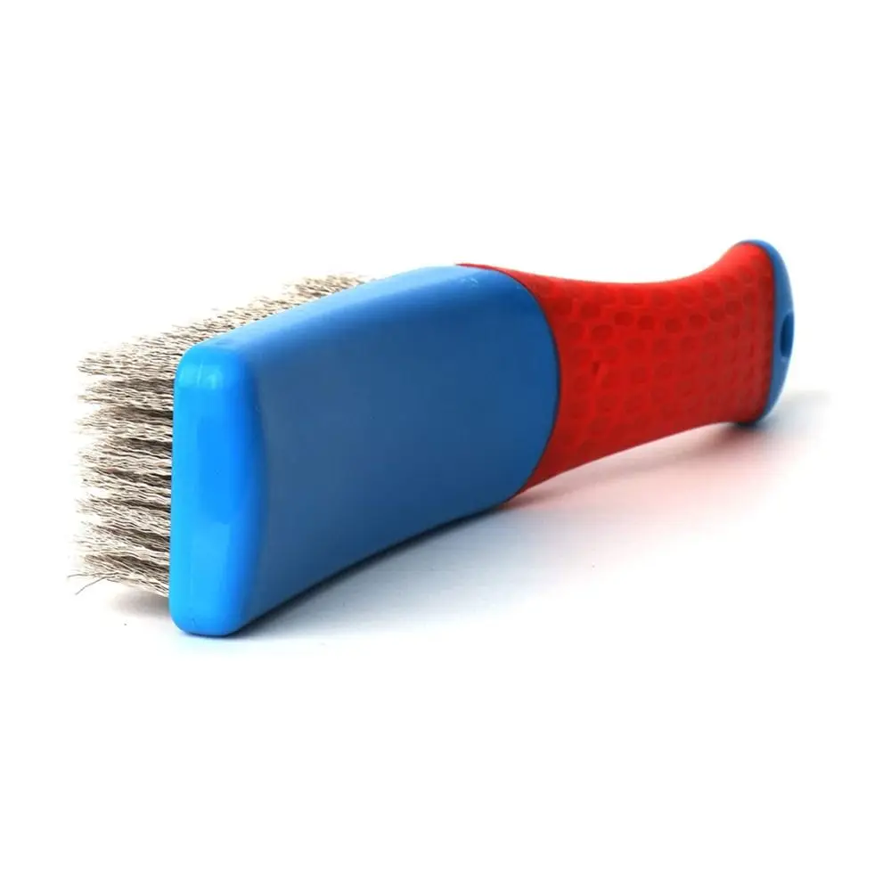 Durable Stainless Steel Small Wire Brush Silicone Handle Red and Blue Paint Removal Tool Scratch Brushes Cleaning Metal Rust