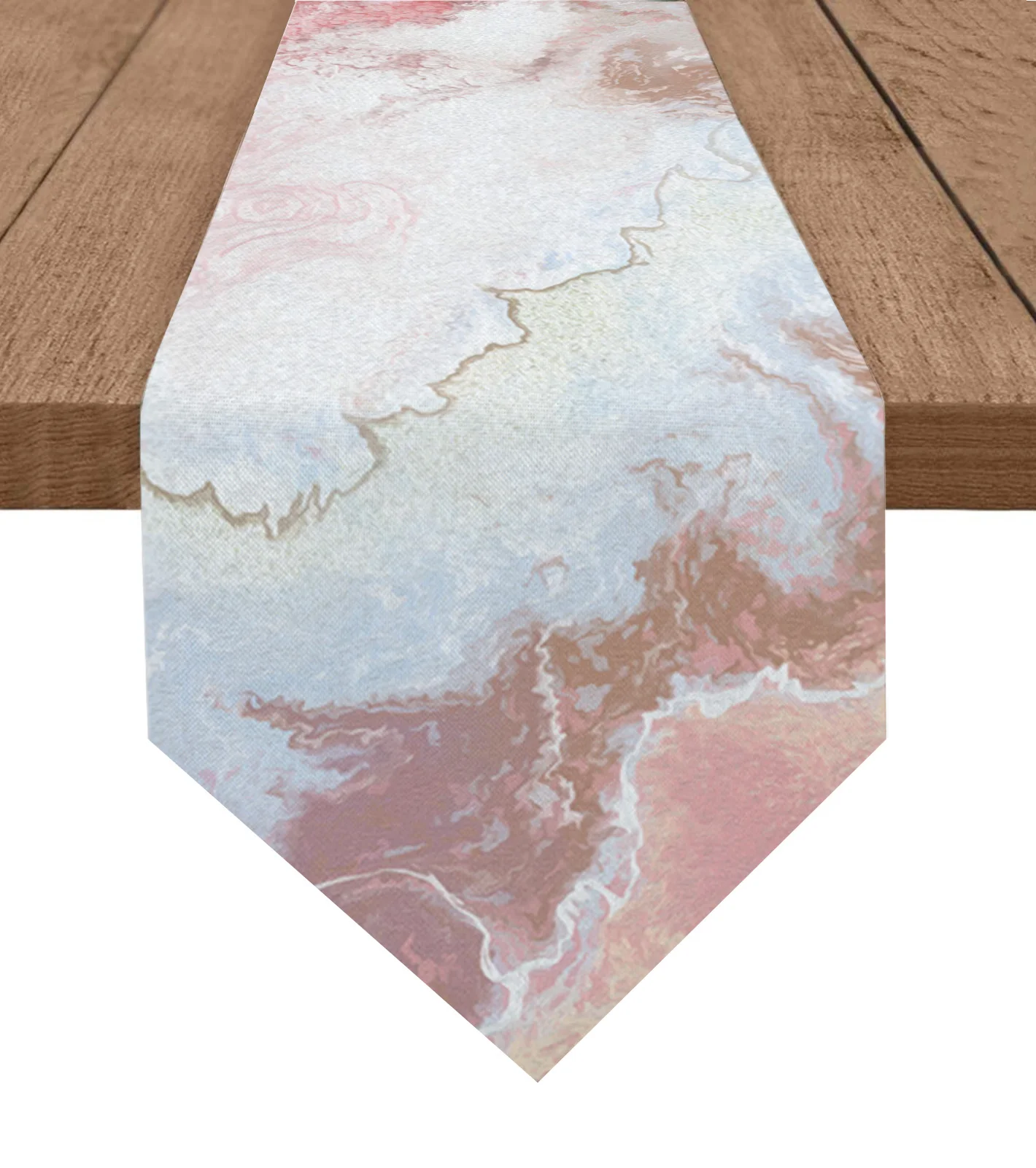 

Abstract Texture Gradient Marble Modern Home Kitchen Dining Tablecloths Wedding Party Table Decoration Table Runner