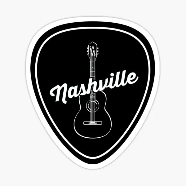 Music City Nashville  5PCS Stickers for Water Bottles Luggage Car Bumper Decorations Print Stickers Background Art Laptop Kid