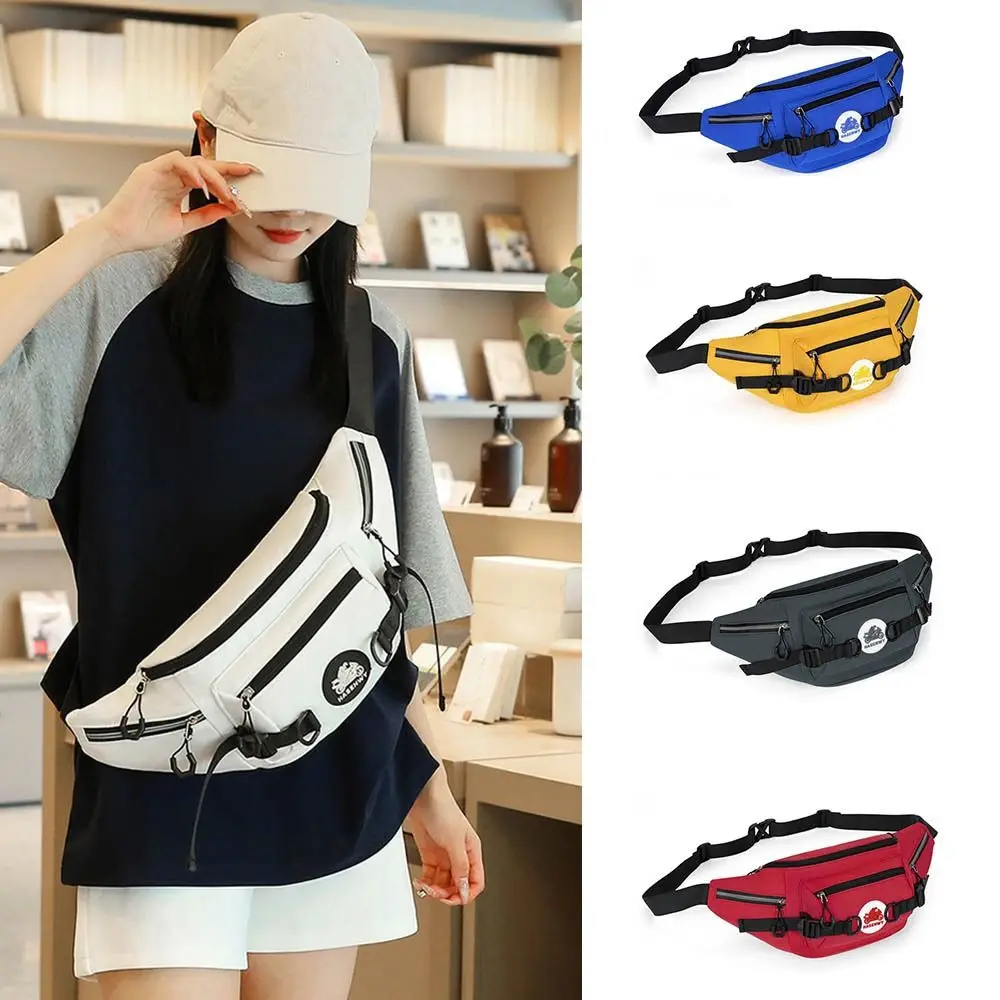

Japanese style Shoulder Waist Bag Adjustable Strap With Rflective Strip Women Chest Bag Waterproof Multi-pocket
